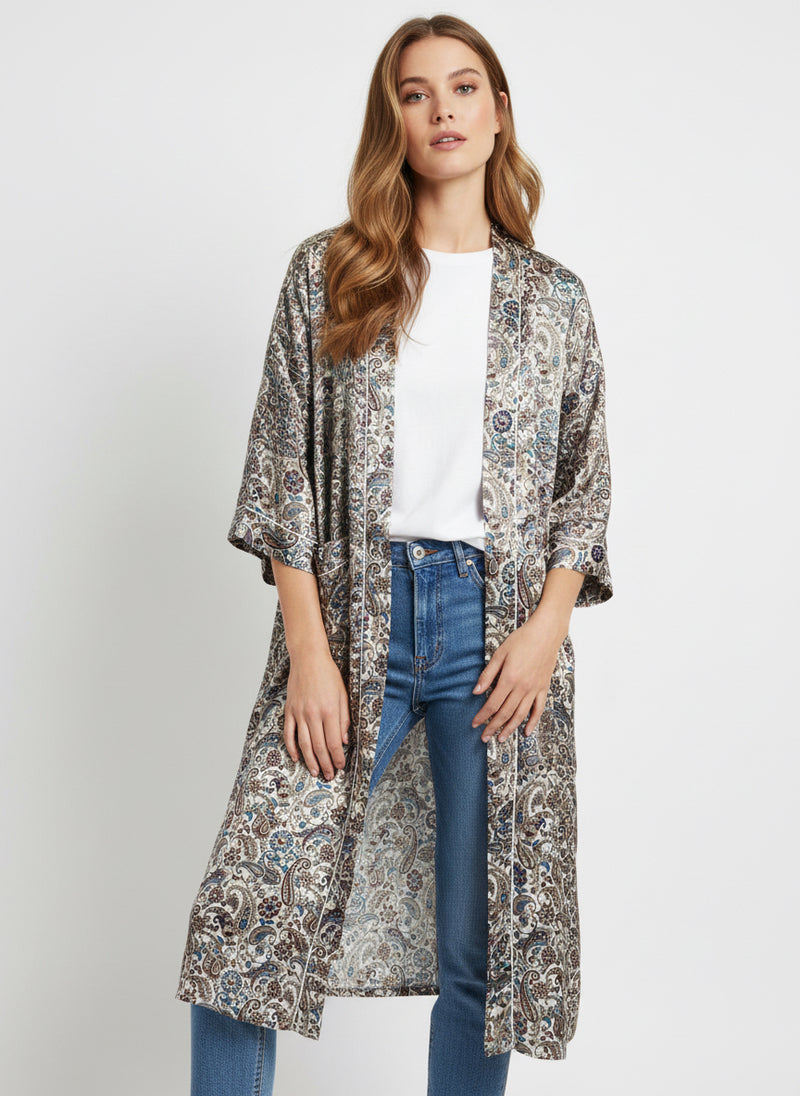 Kimono en satin de soie - AVA