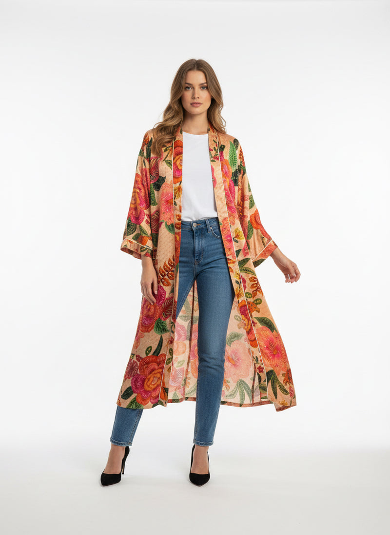 Kimono en satin de soie - MIJA