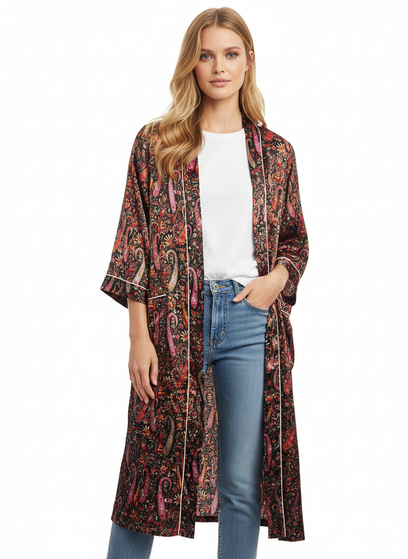 Kimono en satin de soie - LIBREVILLE