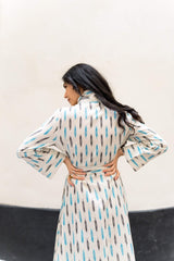 Robe chemise Ikat longue